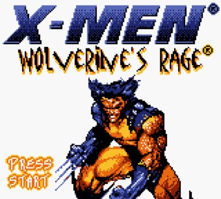 The title screen for X-Men: Wolverine's Rage.