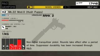 Meet the only gun you are going to use 90% of the time. Because it's a Metal Gear game.