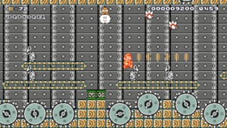 Saunter/Halt Station’s go go go bits have Mario hit P Switches to stop dangerous conveyors. This creates urgency with style.