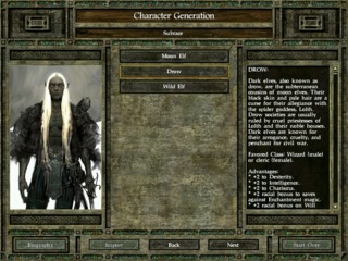 Icewind Dale II is the first game to feature Drow and Svirfneblin as playable races as well as others.