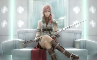 Lightning, as she appears in Final Fantasy XIII.