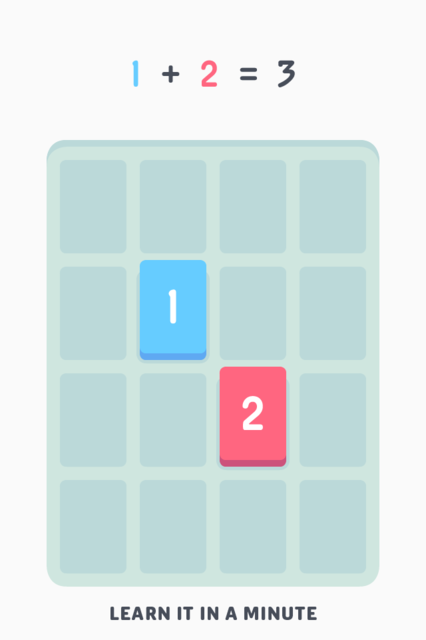 If you skipped grade-school math, Threes is not for you.
