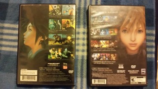 Kingdom Hearts 1 and 2 original back sides for PS2.