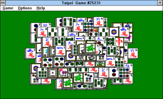 A standard game of Taipei v4.0, running in Windows 3.1
