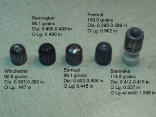 Example of various slug types