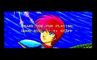 Farewell message from Ys' staff that was removed in future re-releases.