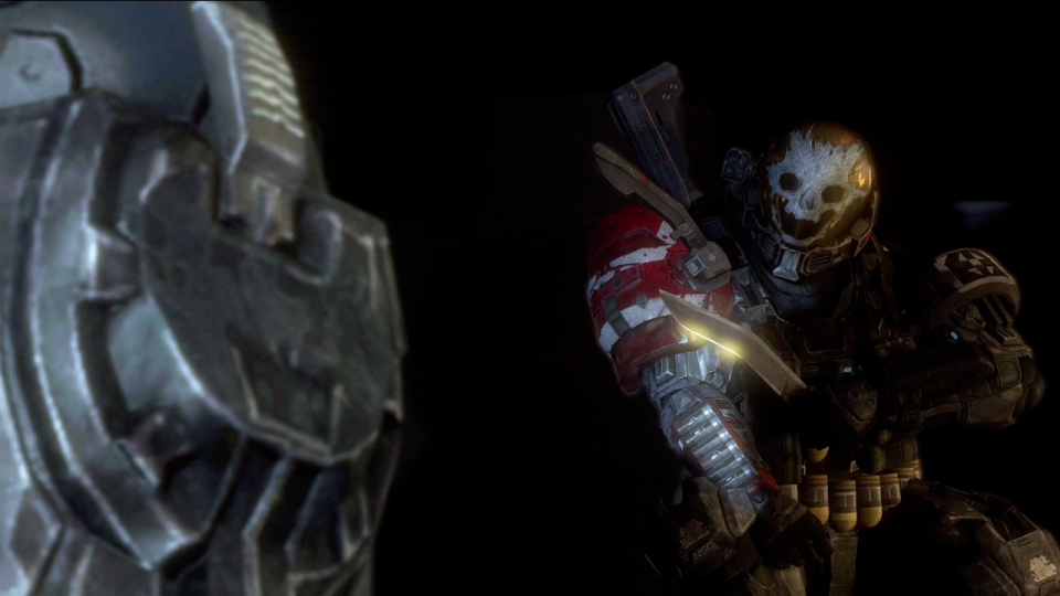  That skull is actually scratched into his helmet. Must have cost the UNSC millions