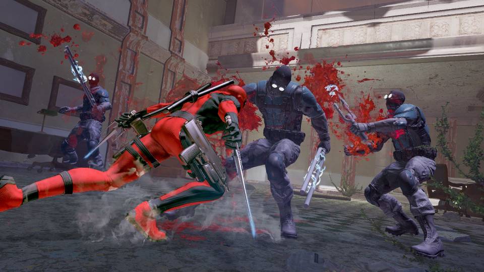 There are moments of inspired violence in Deadpool, but most of the combat just revolves around button-mashing and dull shooting against constant waves of dumb bad guys.