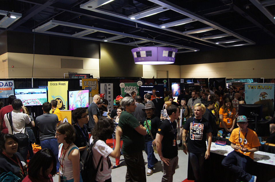 A small piece of the Indie Megabooth at PAX Prime 2013.