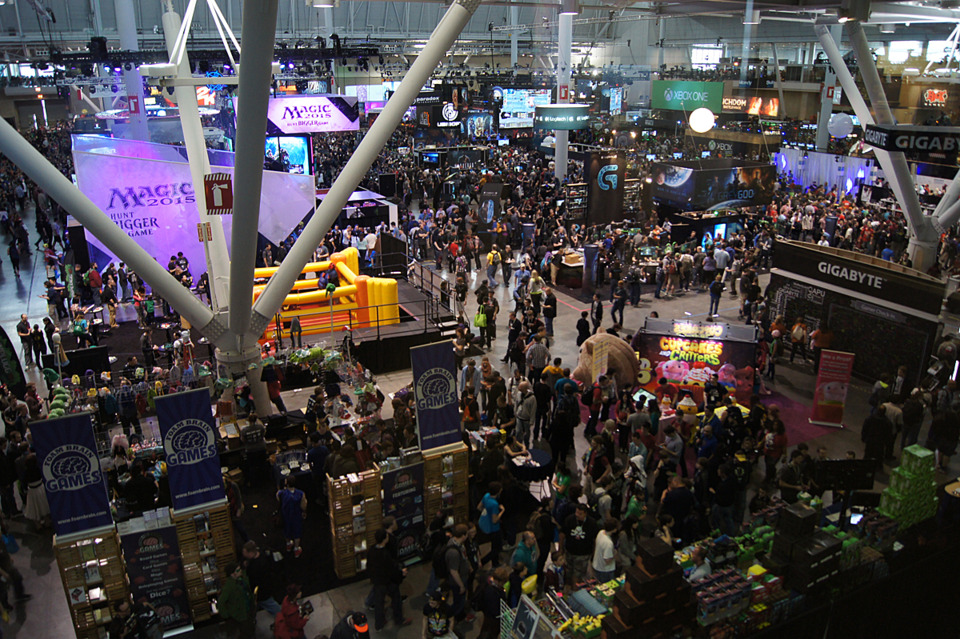 The unwashed masses of the Expo Hall.