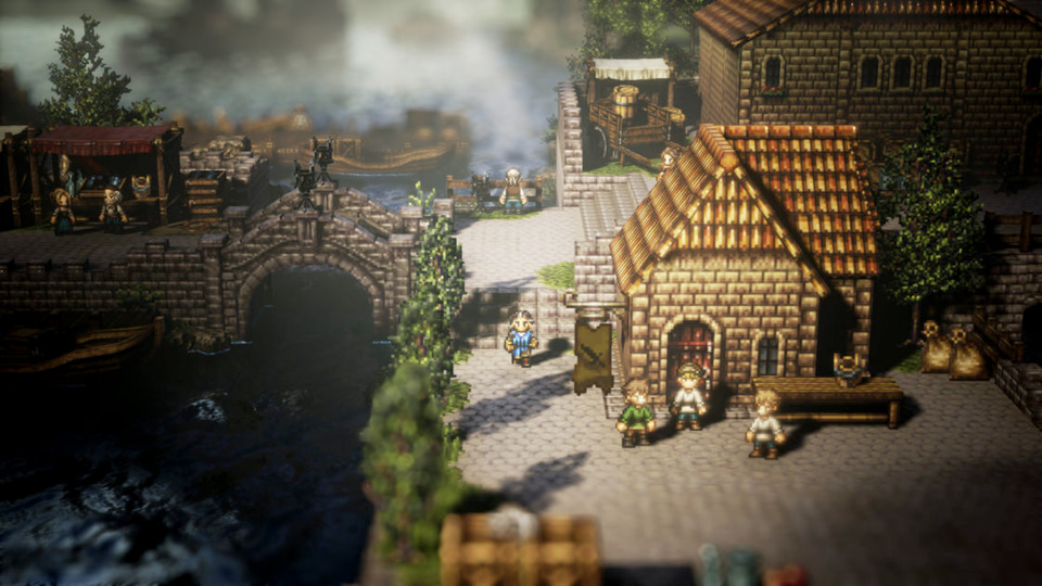 I'm sorry Octopath Traveler, but how did you think you could get away with this amount of vignetting? 