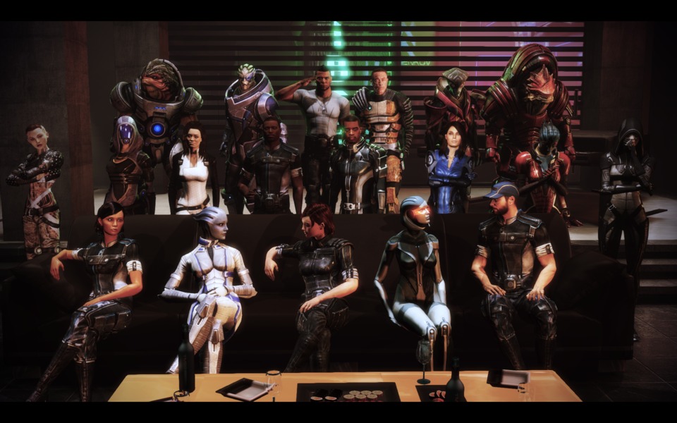 Our group photo. Citadel is one of the greatest pieces of DLC ever.