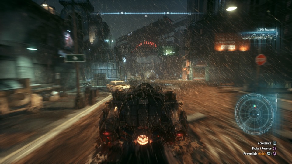 I like how you can do just as much damage to Gotham with the Batmobile as the villains do.