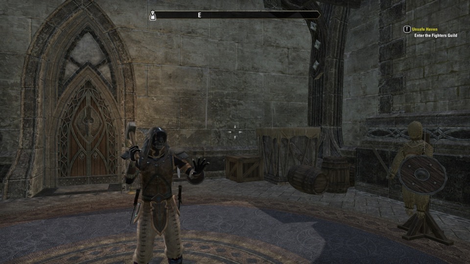 My character hammering on a invisible wall.