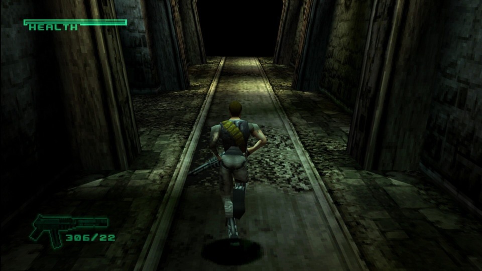 There's something about dark corridors on the PS1