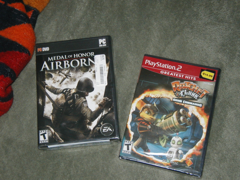 Medal of Honor: Airborne for PC at $10 and Ratchet & Clank Going Commando at $15.