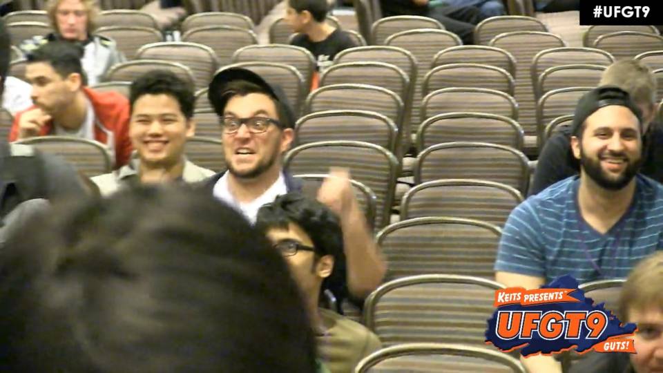 That's me grinning behind the guy with his eyes open wide while pumping his arms at the camera. Good times!