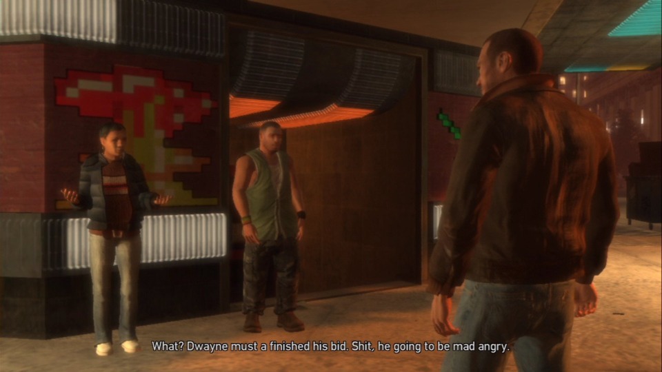 Niko confronting Dwayne's old girlfriend.