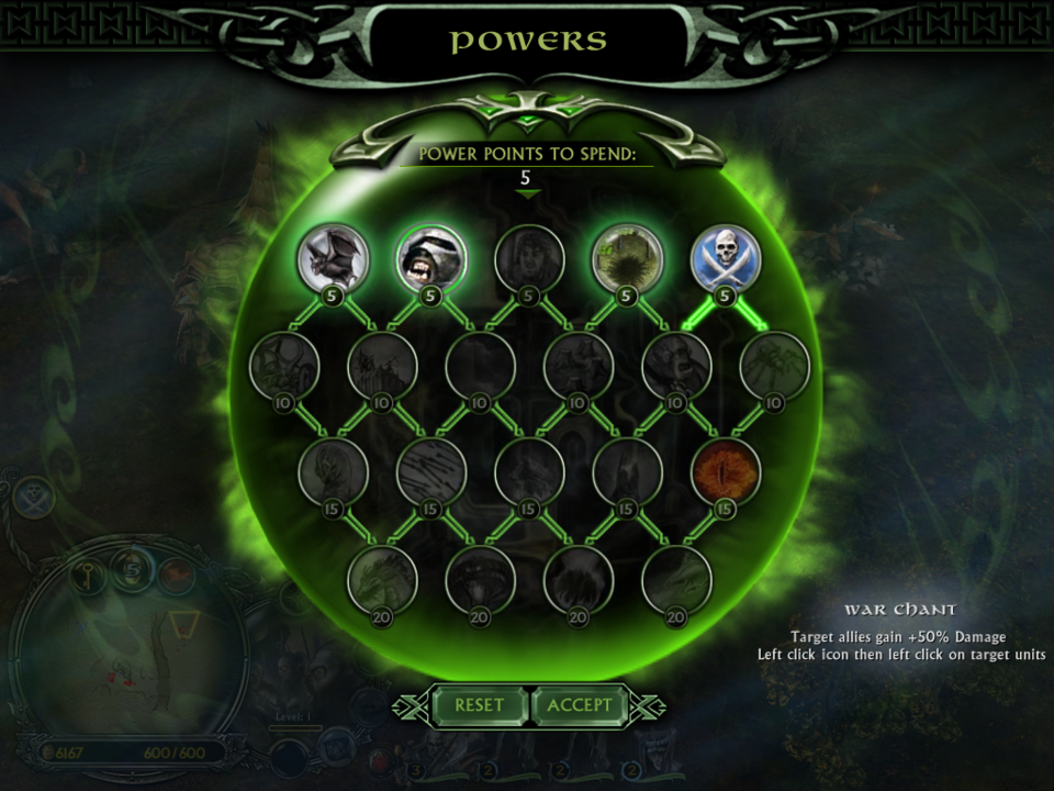  Acquisiting Power Points to Abilities' Tree