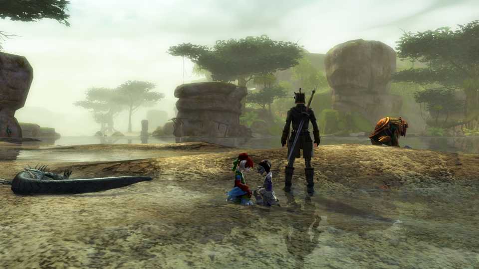 Two asuras sharing a beautiful moment at the beach.