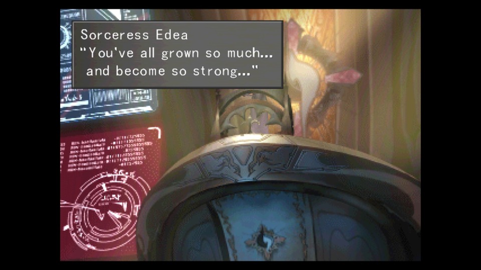  I was really excited how the dialogue box blocked out Edea for most of this scene by the way!