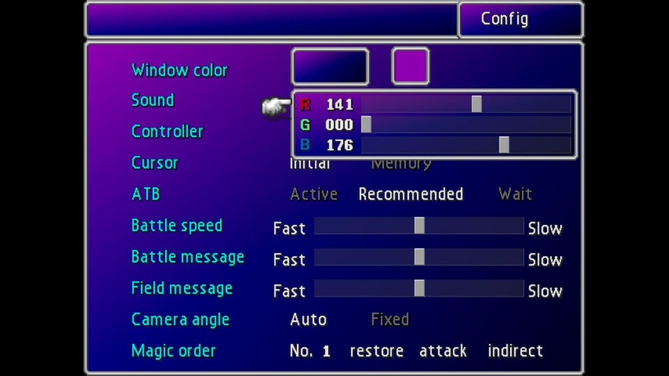 I also decided to change the menu system to purple.