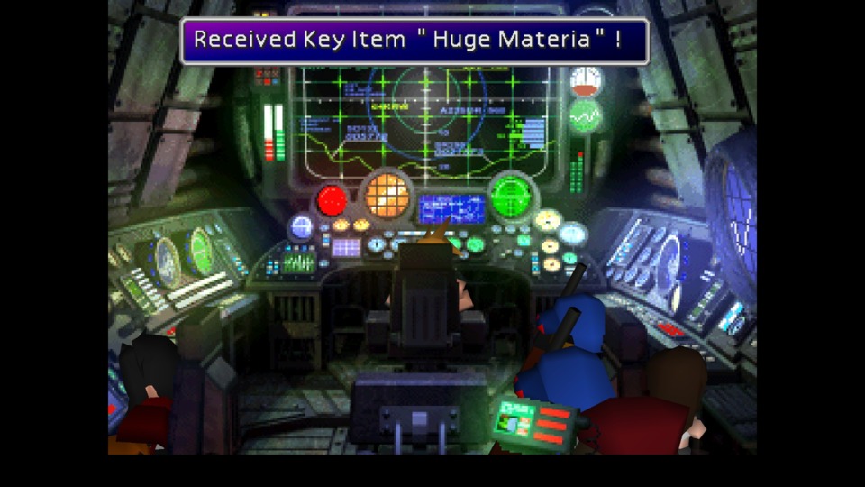 Here they are when I finally picked up the “Huge Materia” from the Red Submarine.