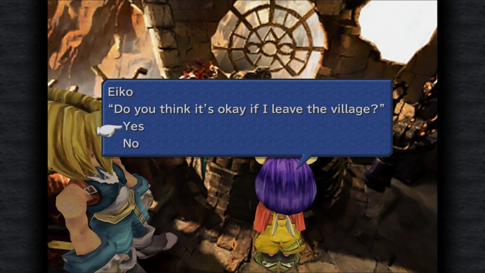 Here's your friendly reminder Final Fantasy IX uses the same pointless dialogue choices from FFVIII. 