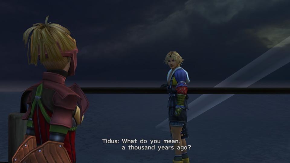 Is Tidus going to learn how to lie, or am I going to have to listen to him sounding like a goober the entire game? 