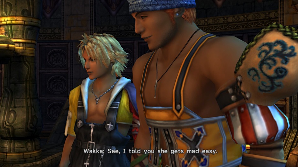 It blows my mind how the supporting cast is better at expressing emotions than Tidus.