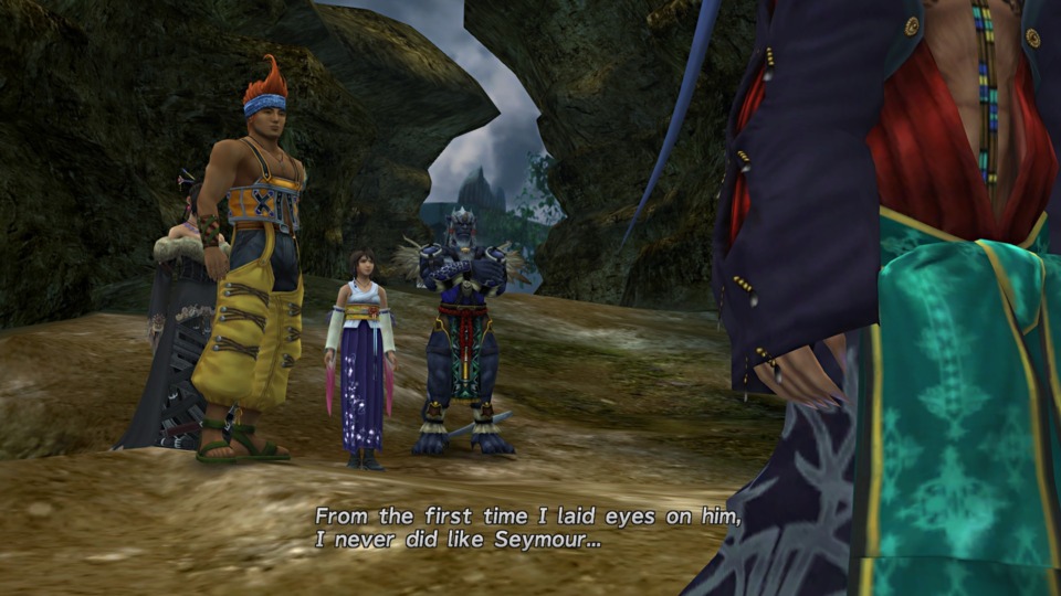 The first time an intelligent thought crosses Tidus's mind, and he doesn't share it with everyone else. 