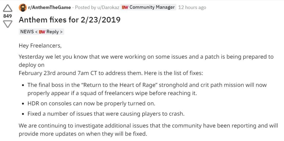 Why patch notes continue to have a growing presence during E3 conferences, when they are easily accessible on the internet, is beyond me. 