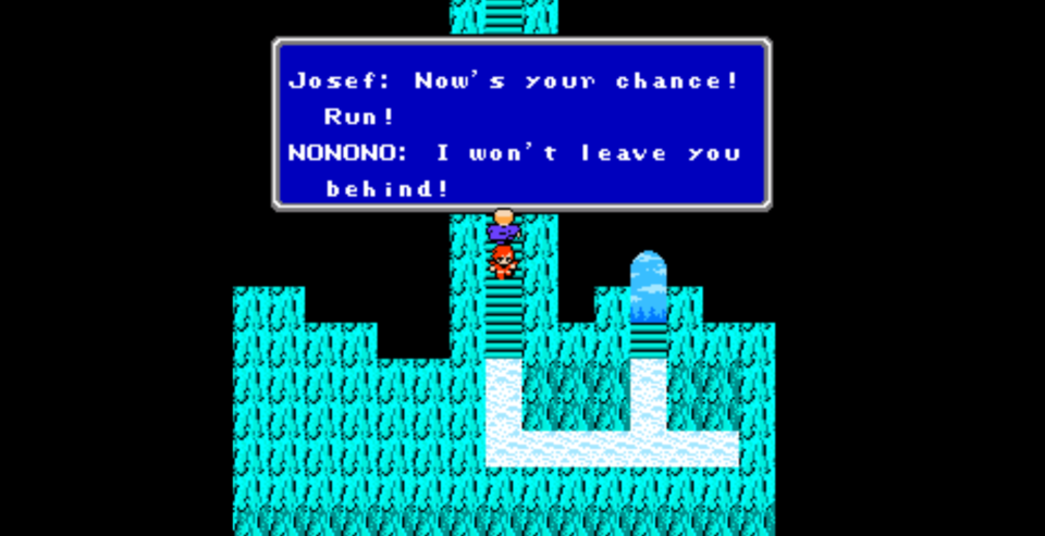 I sure was not expecting a character to sacrifice themselves in this 1987 JRPG!