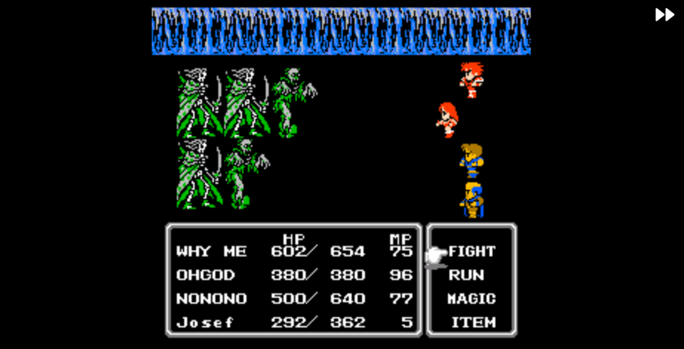 Similar to Final Fantasy I, the trash mobs are a bigger threat than the actual boss encounters. 
