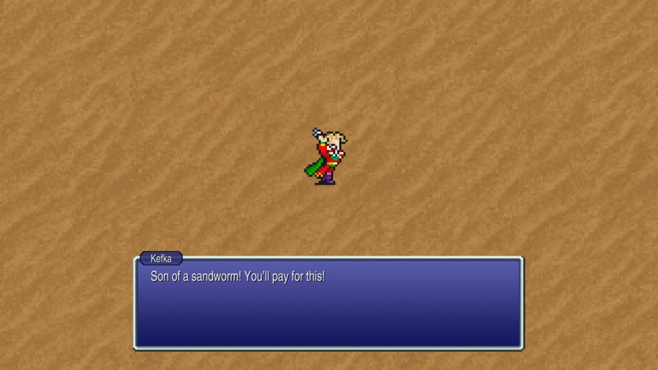 Proof that Kefka does not say the thing you want him to say here. 