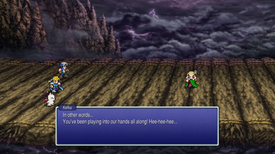 We'll meet again Kefka. Don't know where, don't know when. 