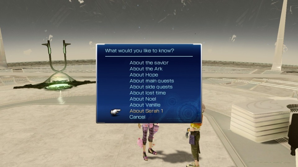 This game having lore dumps you select from a drop down menu certainly was a choice. 