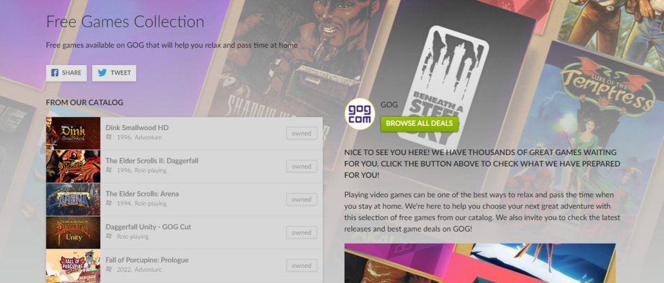 They certainly don't have the free game showstoppers Steam and Epic have, but GOG has some gems. 