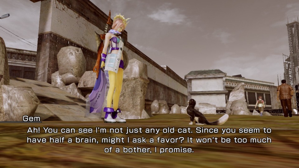 At this point, talking cats is not that shocking to me in the world of Final Fantasy XIII.