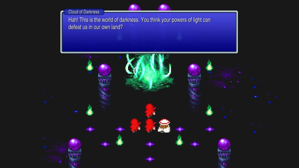 Oh, hey, a Final Fantasy game did the thing where the ultimate evildoer was not revealed until the last level! Except this is one of the earliest examples of it done with direction and genuine storytelling. 