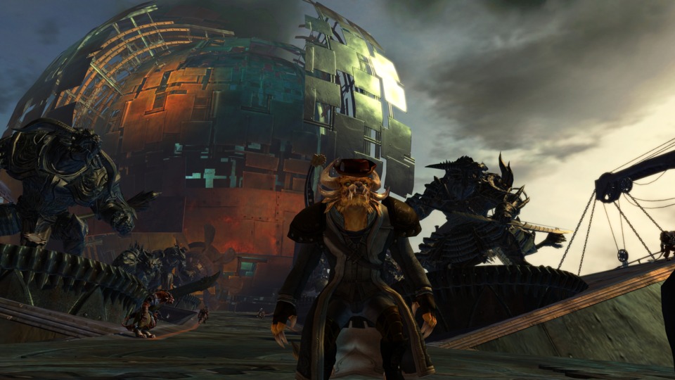  Taking in the sights and sounds of the Black Citadel... and reading up on all these fine immortalized Charr heroes - Oddo is a gentleman and a scholar