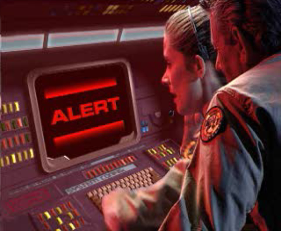 They literally stole that alert animation from the early Star Trek movies. Source: my username.