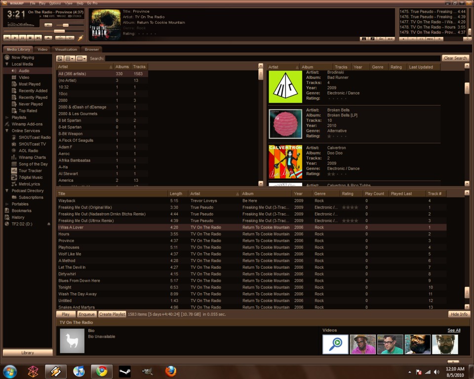  Winamp is beautiful, probably a driving force to why I use it for leisure so much.   