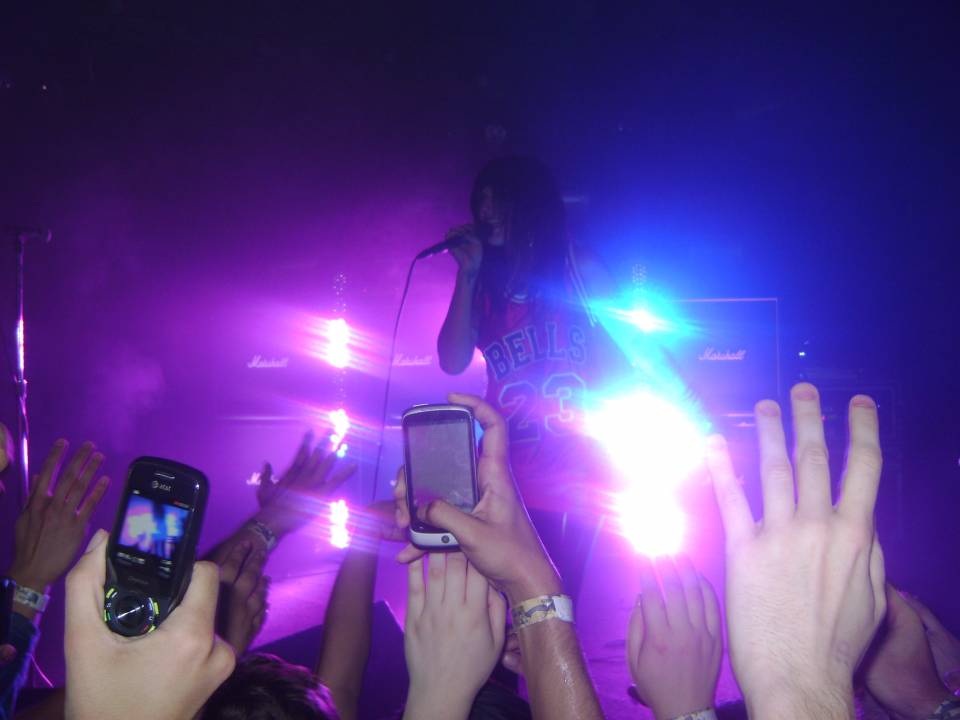  Got to touch Alexis' when she was crowdsurfing. 