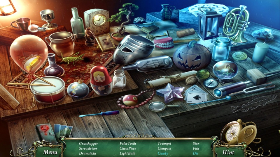 One of the games hidden object scenes