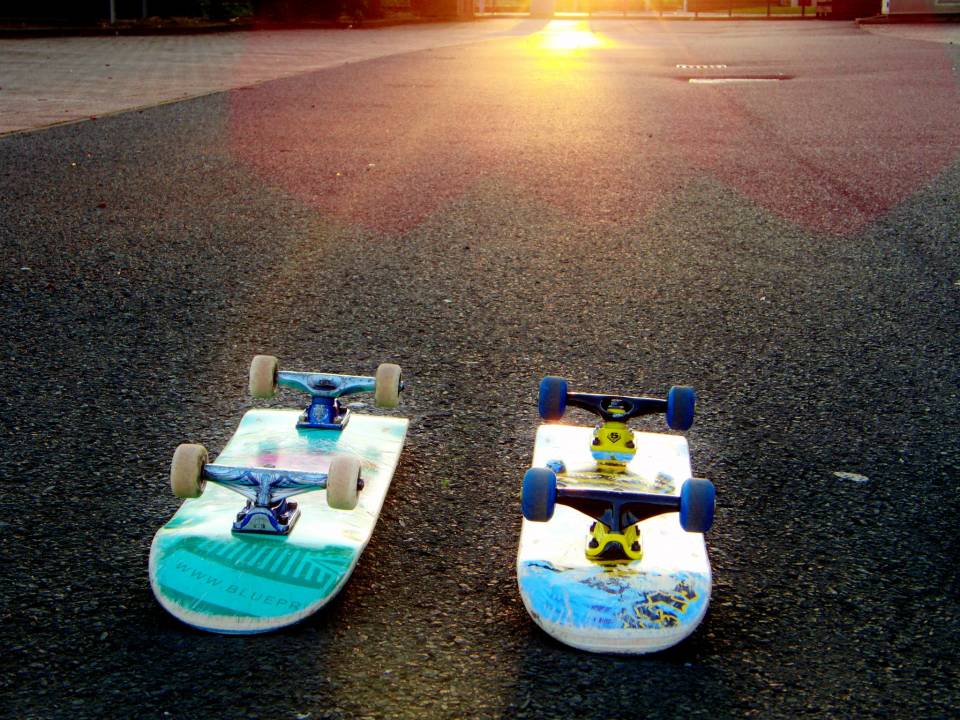 My friend and I's boards (Mine to the right) 