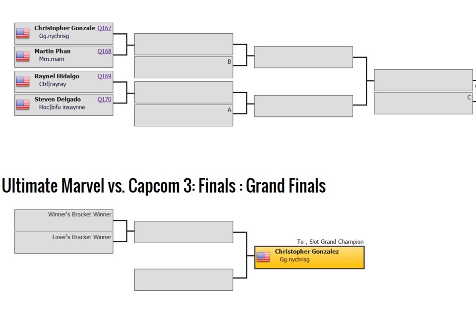 ChrisG has apparently already won as the Marvel Finals begin.