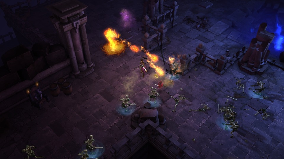 Above average lighting and the isometric perspective hide much of Diablo III's graphical limitations.