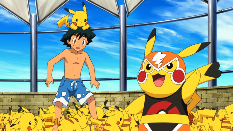 Judging from this Picture, Ash is probably still the main dude in the anime.