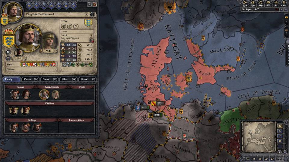King Erik II Rules, the HRE returns after taking over Norway, and the house that built Skane falls.